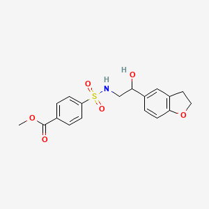 molecular formula C18H19NO6S B6506587 methyl 4-{[2-(2,3-dihydro-1-benzofuran-5-yl)-2-hydroxyethyl]sulfamoyl}benzoate CAS No. 1421504-36-0