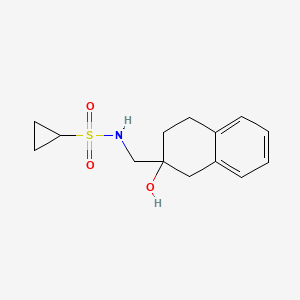 molecular formula C14H19NO3S B6506595 N-[(2-hydroxy-1,2,3,4-tetrahydronaphthalen-2-yl)methyl]cyclopropanesulfonamide CAS No. 1421514-05-7