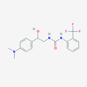 molecular formula C18H20F3N3O2 B6506625 1-{2-[4-(dimethylamino)phenyl]-2-hydroxyethyl}-3-[2-(trifluoromethyl)phenyl]urea CAS No. 1421478-09-2