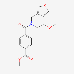 molecular formula C17H19NO5 B6506631 methyl 4-{[(furan-3-yl)methyl](2-methoxyethyl)carbamoyl}benzoate CAS No. 1421507-06-3