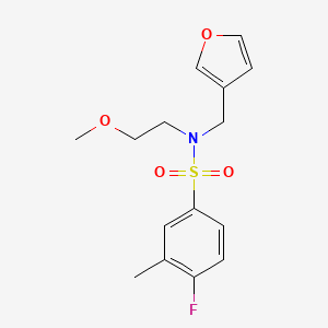 molecular formula C15H18FNO4S B6506643 4-fluoro-N-[(furan-3-yl)methyl]-N-(2-methoxyethyl)-3-methylbenzene-1-sulfonamide CAS No. 1421457-50-2