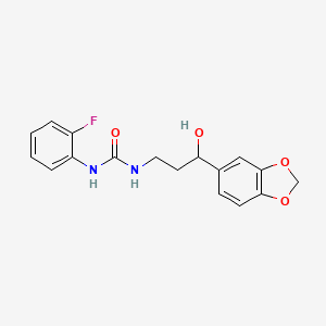 molecular formula C17H17FN2O4 B6506700 3-[3-(2H-1,3-benzodioxol-5-yl)-3-hydroxypropyl]-1-(2-fluorophenyl)urea CAS No. 1421499-57-1