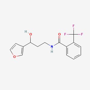 molecular formula C15H14F3NO3 B6506703 N-[3-(furan-3-yl)-3-hydroxypropyl]-2-(trifluoromethyl)benzamide CAS No. 1428380-60-2