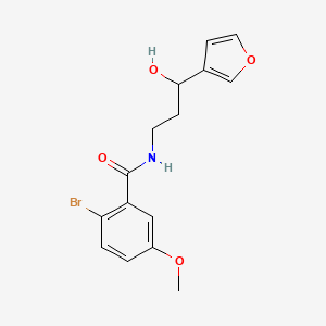 molecular formula C15H16BrNO4 B6506713 2-bromo-N-[3-(furan-3-yl)-3-hydroxypropyl]-5-methoxybenzamide CAS No. 1428348-76-8
