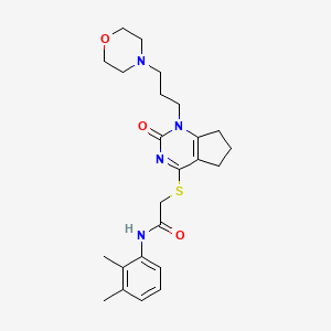 molecular formula C24H32N4O3S B6506770 N-(2,3-dimethylphenyl)-2-({1-[3-(morpholin-4-yl)propyl]-2-oxo-1H,2H,5H,6H,7H-cyclopenta[d]pyrimidin-4-yl}sulfanyl)acetamide CAS No. 898451-33-7