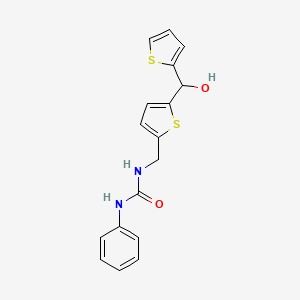 3-({5-[hydroxy(thiophen-2-yl)methyl]thiophen-2-yl}methyl)-1-phenylurea