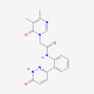 2-(4,5-dimethyl-6-oxo-1,6-dihydropyrimidin-1-yl)-N-[2-(6-oxo-1,6-dihydropyridazin-3-yl)phenyl]acetamide