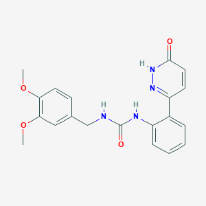 molecular formula C20H20N4O4 B6506853 1-[(3,4-dimethoxyphenyl)methyl]-3-[2-(6-oxo-1,6-dihydropyridazin-3-yl)phenyl]urea CAS No. 1428359-79-8
