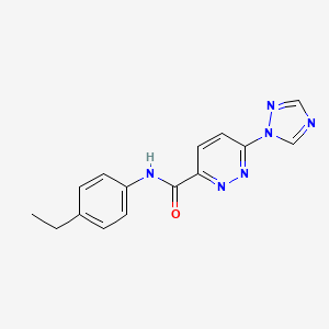 molecular formula C15H14N6O B6506860 N-(4-ethylphenyl)-6-(1H-1,2,4-triazol-1-yl)pyridazine-3-carboxamide CAS No. 1448066-98-5