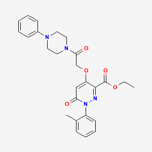 molecular formula C26H28N4O5 B6506937 ethyl 1-(2-methylphenyl)-6-oxo-4-[2-oxo-2-(4-phenylpiperazin-1-yl)ethoxy]-1,6-dihydropyridazine-3-carboxylate CAS No. 899732-83-3
