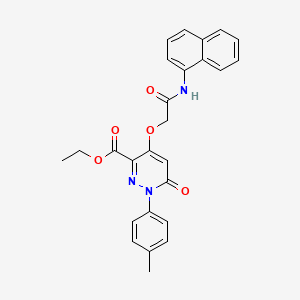 molecular formula C26H23N3O5 B6506941 ethyl 1-(4-methylphenyl)-4-{[(naphthalen-1-yl)carbamoyl]methoxy}-6-oxo-1,6-dihydropyridazine-3-carboxylate CAS No. 899943-47-6