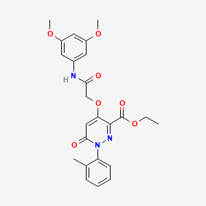 molecular formula C24H25N3O7 B6506942 ethyl 4-{[(3,5-dimethoxyphenyl)carbamoyl]methoxy}-1-(2-methylphenyl)-6-oxo-1,6-dihydropyridazine-3-carboxylate CAS No. 899943-81-8
