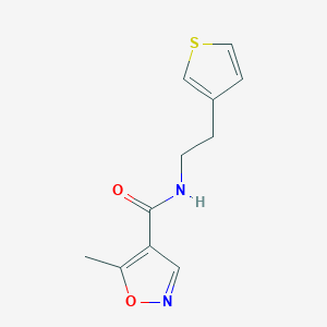 molecular formula C11H12N2O2S B6506983 5-methyl-N-[2-(thiophen-3-yl)ethyl]-1,2-oxazole-4-carboxamide CAS No. 1428350-92-8