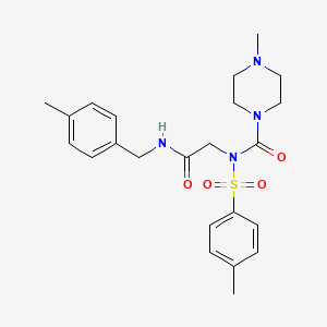 molecular formula C23H30N4O4S B6507016 N-[(4-methylphenyl)methyl]-2-[N-(4-methylpiperazine-1-carbonyl)4-methylbenzenesulfonamido]acetamide CAS No. 899991-41-4