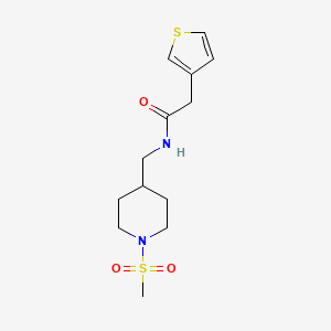 N-[(1-methanesulfonylpiperidin-4-yl)methyl]-2-(thiophen-3-yl)acetamide