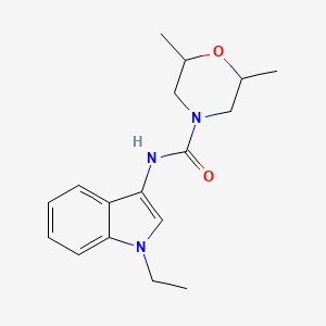 N-(1-ethyl-1H-indol-3-yl)-2,6-dimethylmorpholine-4-carboxamide