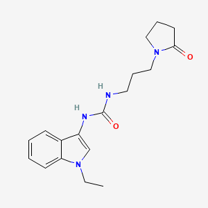 molecular formula C18H24N4O2 B6507072 3-(1-ethyl-1H-indol-3-yl)-1-[3-(2-oxopyrrolidin-1-yl)propyl]urea CAS No. 899947-39-8