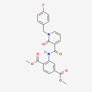 molecular formula C23H19FN2O6 B6507079 1,4-dimethyl 2-{1-[(4-fluorophenyl)methyl]-2-oxo-1,2-dihydropyridine-3-amido}benzene-1,4-dicarboxylate CAS No. 1005298-16-7