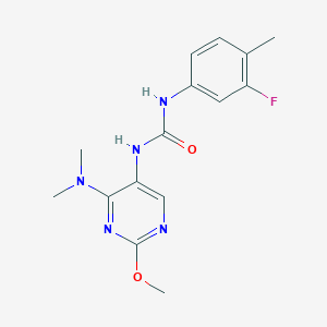 3-[4-(dimethylamino)-2-methoxypyrimidin-5-yl]-1-(3-fluoro-4-methylphenyl)urea