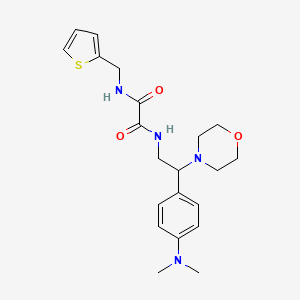 molecular formula C21H28N4O3S B6507124 N'-{2-[4-(dimethylamino)phenyl]-2-(morpholin-4-yl)ethyl}-N-[(thiophen-2-yl)methyl]ethanediamide CAS No. 941869-32-5