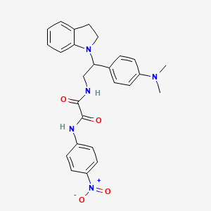 molecular formula C26H27N5O4 B6507134 N'-[2-(2,3-dihydro-1H-indol-1-yl)-2-[4-(dimethylamino)phenyl]ethyl]-N-(4-nitrophenyl)ethanediamide CAS No. 941869-83-6