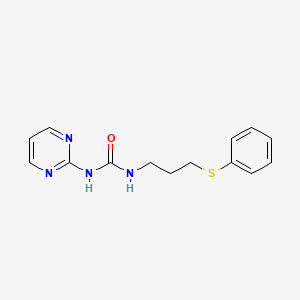 1-[3-(phenylsulfanyl)propyl]-3-(pyrimidin-2-yl)urea