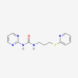 molecular formula C13H15N5OS B6507170 1-[3-(pyridin-2-ylsulfanyl)propyl]-3-(pyrimidin-2-yl)urea CAS No. 900009-08-7