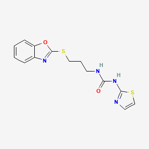 3-[3-(1,3-benzoxazol-2-ylsulfanyl)propyl]-1-(1,3-thiazol-2-yl)urea