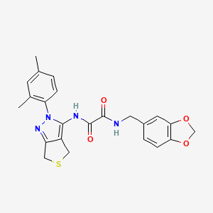 molecular formula C23H22N4O4S B6507182 N'-[(2H-1,3-benzodioxol-5-yl)methyl]-N-[2-(2,4-dimethylphenyl)-2H,4H,6H-thieno[3,4-c]pyrazol-3-yl]ethanediamide CAS No. 941992-44-5
