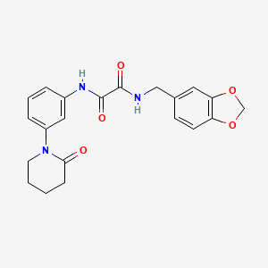 molecular formula C21H21N3O5 B6507187 N-[(2H-1,3-benzodioxol-5-yl)methyl]-N'-[3-(2-oxopiperidin-1-yl)phenyl]ethanediamide CAS No. 941979-97-1