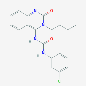 3-[(4E)-3-butyl-2-oxo-1,2,3,4-tetrahydroquinazolin-4-ylidene]-1-(3-chlorophenyl)urea