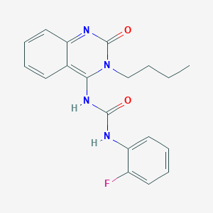 3-[(4E)-3-butyl-2-oxo-1,2,3,4-tetrahydroquinazolin-4-ylidene]-1-(2-fluorophenyl)urea