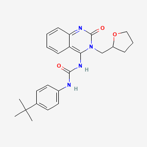 1-(4-tert-butylphenyl)-3-[(4E)-2-oxo-3-[(oxolan-2-yl)methyl]-1,2,3,4-tetrahydroquinazolin-4-ylidene]urea