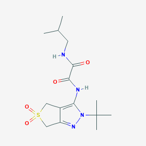 molecular formula C15H24N4O4S B6507230 N'-{2-tert-butyl-5,5-dioxo-2H,4H,6H-5lambda6-thieno[3,4-c]pyrazol-3-yl}-N-(2-methylpropyl)ethanediamide CAS No. 899944-92-4