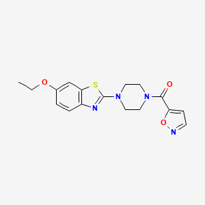 molecular formula C17H18N4O3S B6507254 6-ethoxy-2-[4-(1,2-oxazole-5-carbonyl)piperazin-1-yl]-1,3-benzothiazole CAS No. 941869-25-6