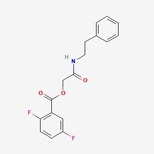 molecular formula C17H15F2NO3 B6507262 [(2-phenylethyl)carbamoyl]methyl 2,5-difluorobenzoate CAS No. 1794931-86-4