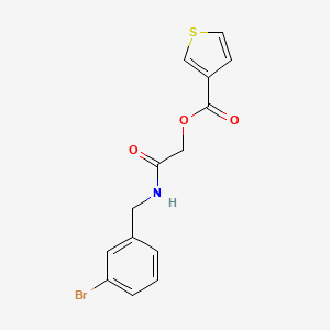 {[(3-bromophenyl)methyl]carbamoyl}methyl thiophene-3-carboxylate