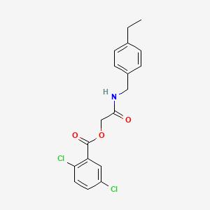 molecular formula C18H17Cl2NO3 B6507285 {[(4-ethylphenyl)methyl]carbamoyl}methyl 2,5-dichlorobenzoate CAS No. 1794935-61-7