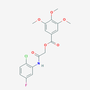 molecular formula C18H17ClFNO6 B6507295 [(2-chloro-5-fluorophenyl)carbamoyl]methyl 3,4,5-trimethoxybenzoate CAS No. 1638737-56-0