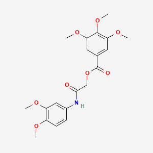 molecular formula C20H23NO8 B6507303 [(3,4-dimethoxyphenyl)carbamoyl]methyl 3,4,5-trimethoxybenzoate CAS No. 1794751-24-8