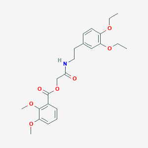 molecular formula C23H29NO7 B6507310 {[2-(3,4-diethoxyphenyl)ethyl]carbamoyl}methyl 2,3-dimethoxybenzoate CAS No. 1795031-13-8