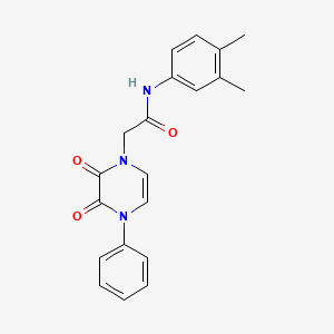 molecular formula C20H19N3O3 B6507324 N-(3,4-dimethylphenyl)-2-(2,3-dioxo-4-phenyl-1,2,3,4-tetrahydropyrazin-1-yl)acetamide CAS No. 899214-52-9