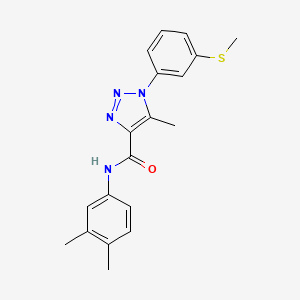 molecular formula C19H20N4OS B6507377 N-(3,4-dimethylphenyl)-5-methyl-1-[3-(methylsulfanyl)phenyl]-1H-1,2,3-triazole-4-carboxamide CAS No. 895647-84-4