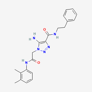 molecular formula C21H24N6O2 B6507383 5-amino-1-{[(2,3-dimethylphenyl)carbamoyl]methyl}-N-(2-phenylethyl)-1H-1,2,3-triazole-4-carboxamide CAS No. 895651-71-5
