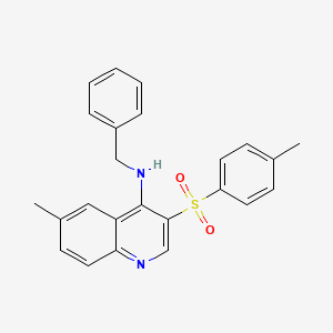 molecular formula C24H22N2O2S B6507387 N-benzyl-6-methyl-3-(4-methylbenzenesulfonyl)quinolin-4-amine CAS No. 895641-70-0