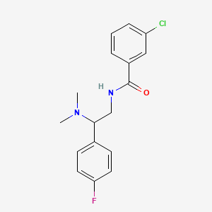 molecular formula C17H18ClFN2O B6507428 3-chloro-N-[2-(dimethylamino)-2-(4-fluorophenyl)ethyl]benzamide CAS No. 941940-62-1