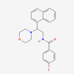 molecular formula C23H23FN2O2 B6507429 4-fluoro-N-[2-(morpholin-4-yl)-2-(naphthalen-1-yl)ethyl]benzamide CAS No. 941975-69-5
