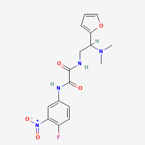 molecular formula C16H17FN4O5 B6507431 N-[2-(dimethylamino)-2-(furan-2-yl)ethyl]-N'-(4-fluoro-3-nitrophenyl)ethanediamide CAS No. 899955-03-4