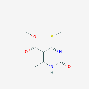 molecular formula C10H14N2O3S B6507437 ethyl 4-(ethylsulfanyl)-6-methyl-2-oxo-1,2-dihydropyrimidine-5-carboxylate CAS No. 899957-00-7