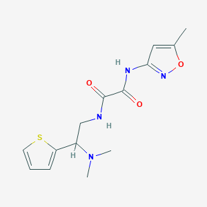 molecular formula C14H18N4O3S B6507441 N'-[2-(dimethylamino)-2-(thiophen-2-yl)ethyl]-N-(5-methyl-1,2-oxazol-3-yl)ethanediamide CAS No. 941975-96-8